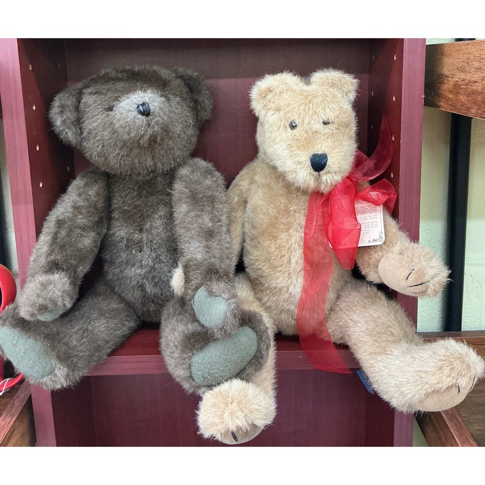 Vintage Boyds Bears Bubba Bears Jointed Plush Set 2 Gae Sharp Artist 1990s